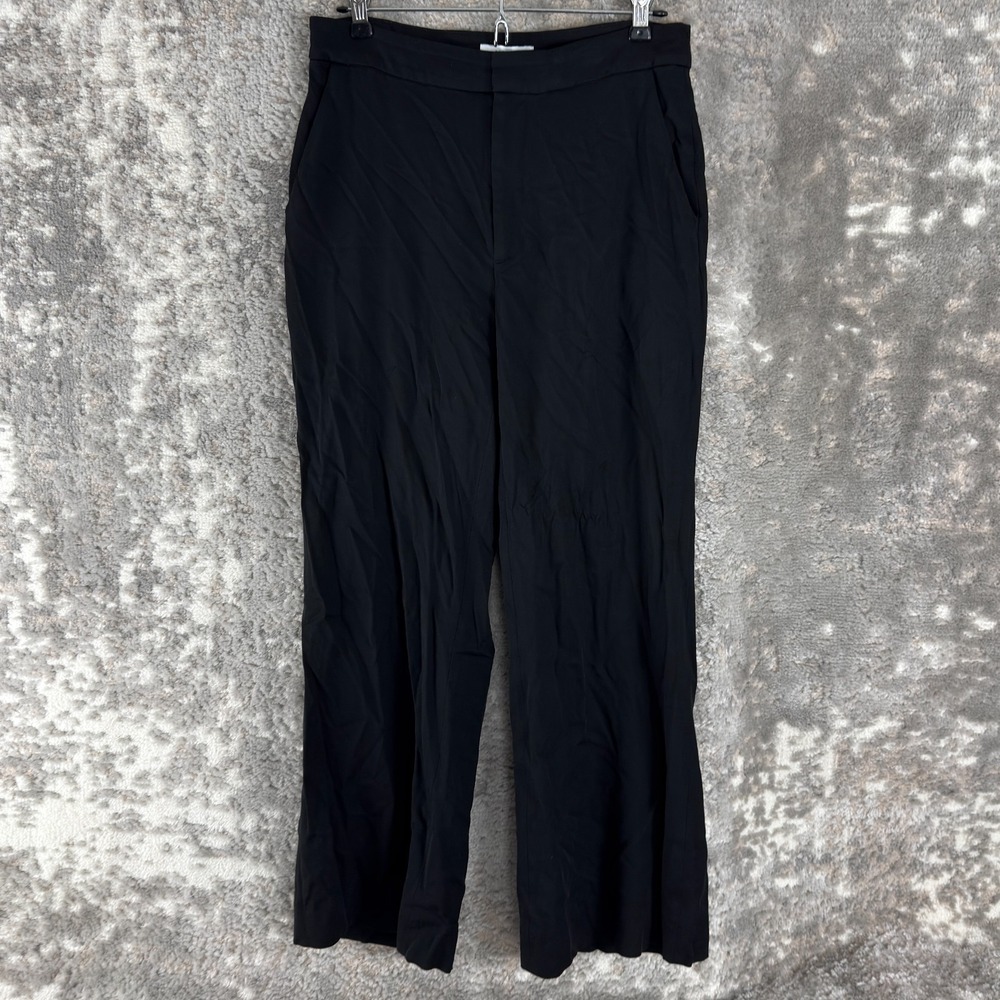 Paris Atelier Other Stories Size‎ 6 Wool Blend Stretch Straight Leg Pants Black